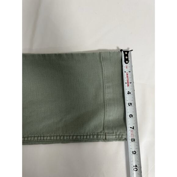 Faherty Women's Stretch Terry Wide Leg Pant High Waist Pocket Sage Green Size 24 - Picture 11 of 12